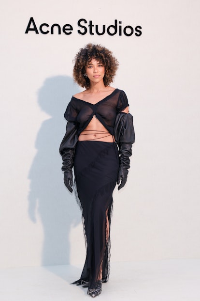 Alexandra Shipp attends the Acne Studios Womenswear Spring/Summer 2024 show as part of Paris Fashion...