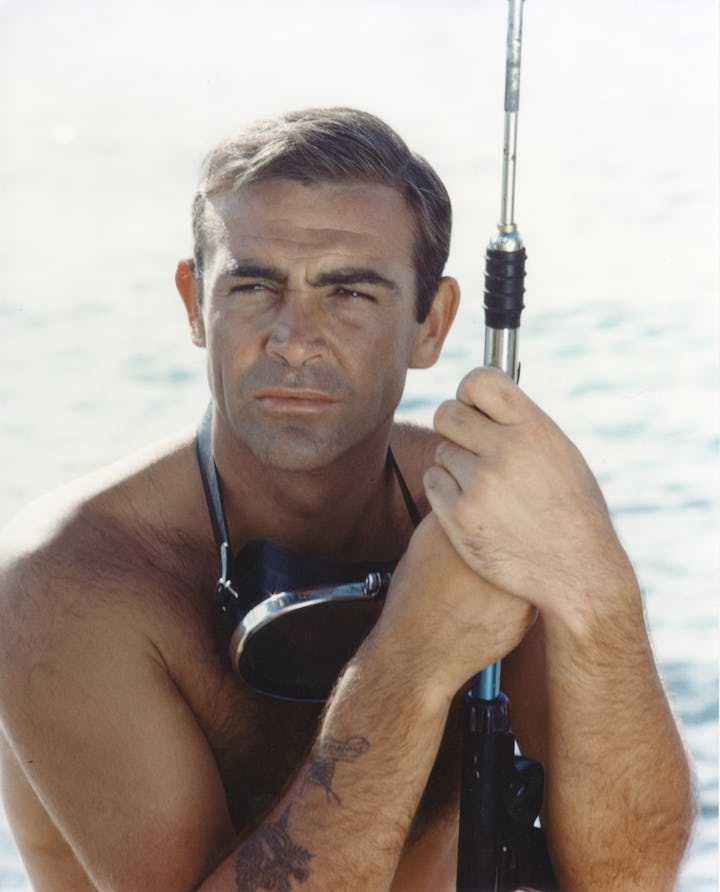 Actor Sean Connery on the set of "Thunderball". (Photo by Sunset Boulevard/Corbis via Getty Images)