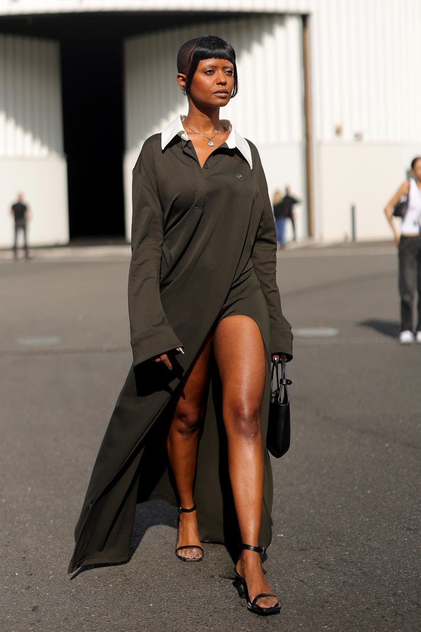 PARIS, FRANCE - SEPTEMBER 27: Kelela attends the Courrèges Womenswear Spring/Summer 2024 show as par...