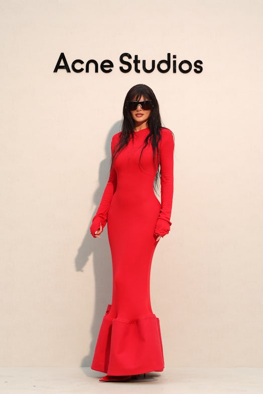 Kylie Jenner attends the Acne Studios Womenswear Spring/Summer 2024 show as part of Paris Fashion We...