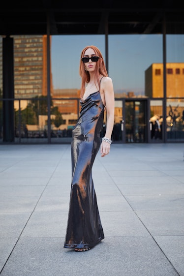 Nadia Lee Cohen attends the Saint Laurent SS24 menswear collection presentation at Neue Nationalgale...
