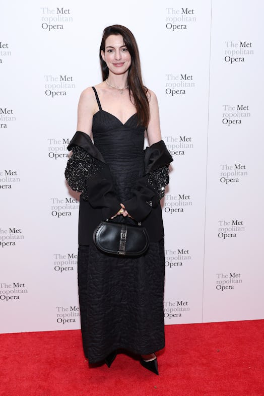 Anne Hathaway attends the opening night gala of Metropolitan Opera's "Dead Man Walking" at Lincoln C...