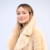 Olivia Wilde poses for a photocall during the Chloe show as part of the Paris Fashion Week Womenswea...