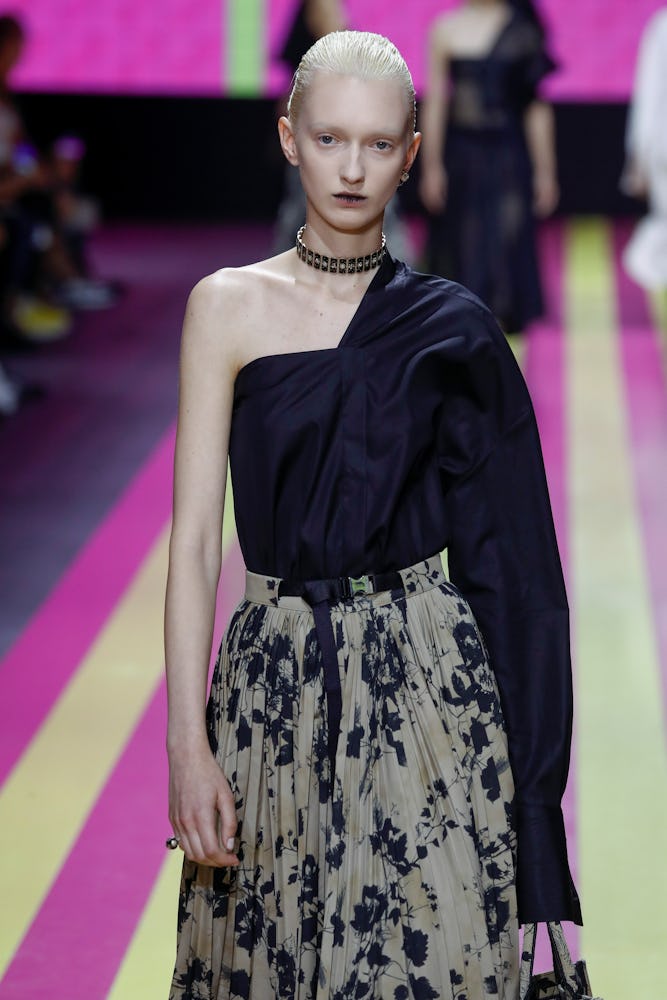 Dior black statement lipstick at Paris Fashion Week Spring/Summer 2024