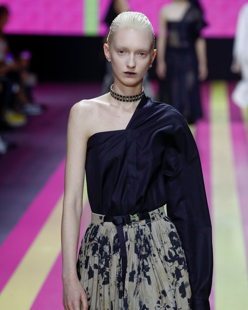 Dior black statement lipstick at Paris Fashion Week Spring/Summer 2024
