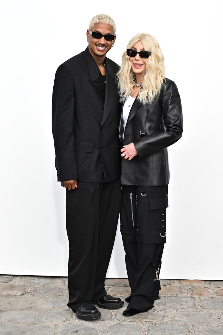  Cher and Alexander "AE" Edwards attend the Givenchy Womenswear Spring/Summer 2024 show
