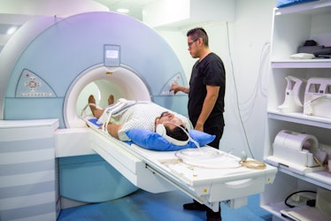 Patient undergoing MRI examination