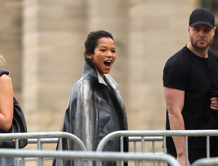 Taylor Russell attends the Loewe Womenswear Spring/Summer 2024 show as part of Paris Fashion Week  o...