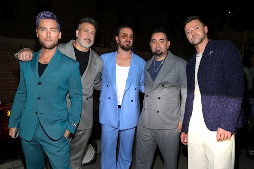 Lance Bass, Joey Fatone, JC Chasez, Chris Kirkpatrick and Justin Timberlake of NSYNC released a new ...