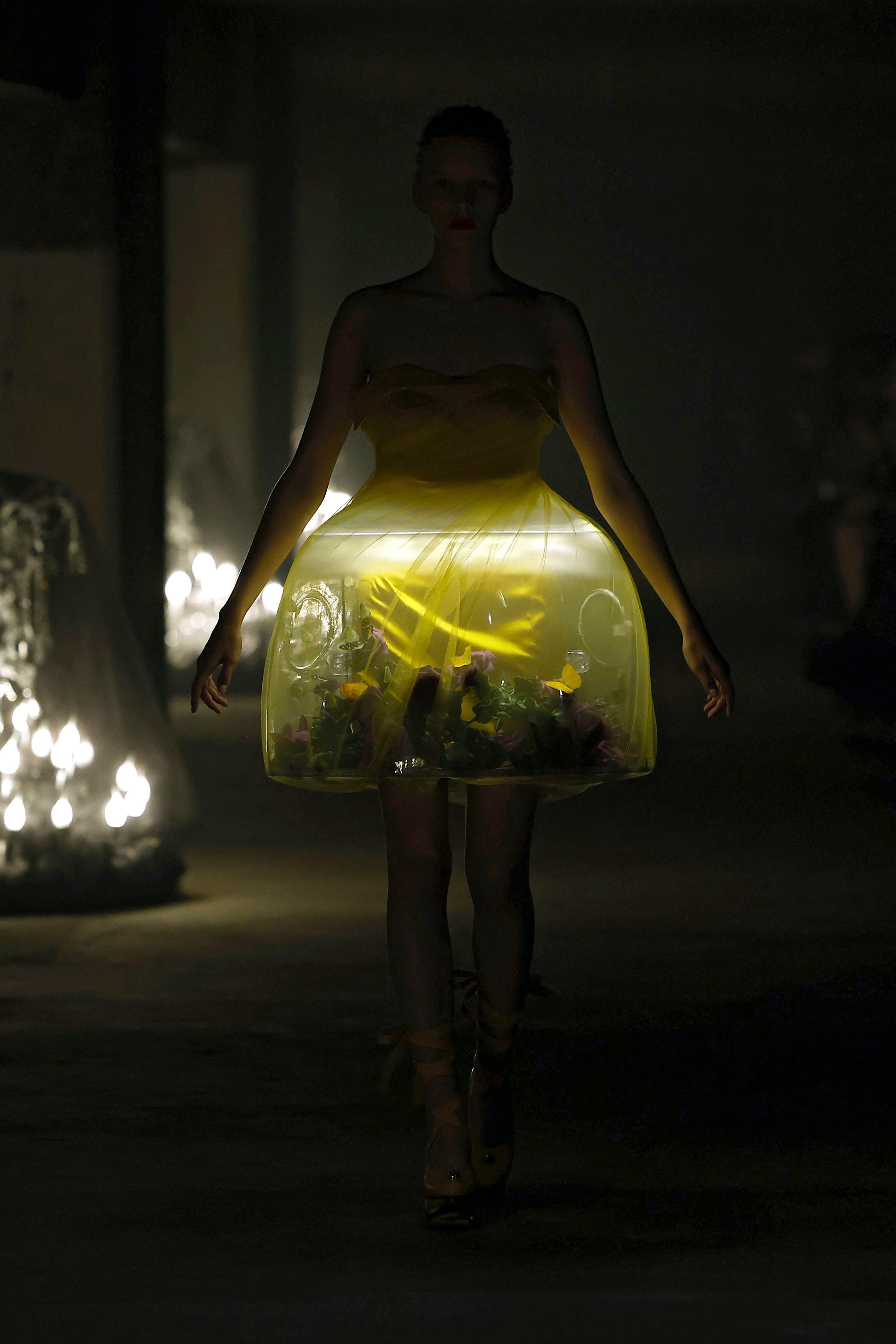 A model walks the runway during the Undercover Womenswear Spring/Summer 2024 show.