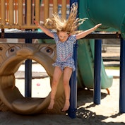 LOS ANGELES, CA -  AUGUST 21, 2023 - Harper Quinn, 6, who attends Mar Vista Elementary School, enjoy...