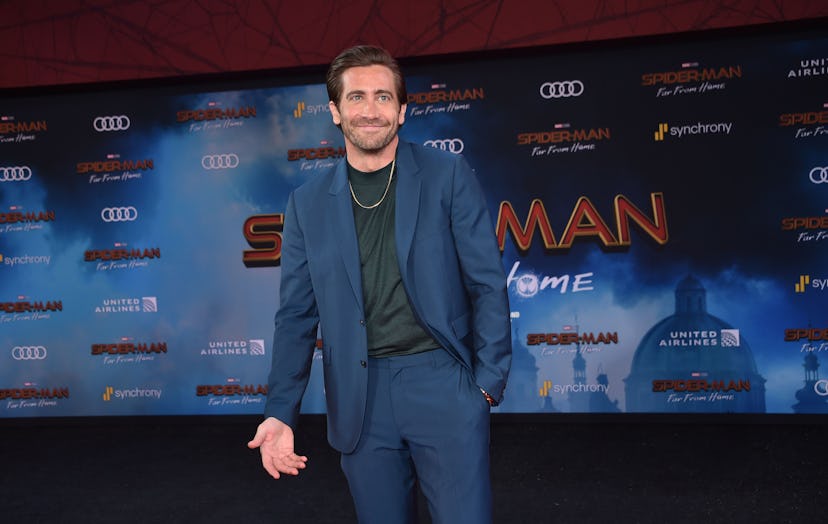 US actor Jake Gyllenhaal arrives for the Spider-Man: Far From Home World premiere at the TCL Chinese...