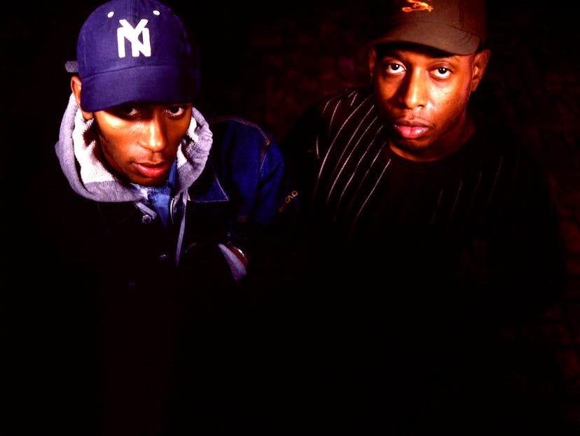 LOS ANGELES, CA - OCTOBER, 1998: (L-R) MC Mos Def and MC Talib Kweli of the American hip hop duo Bla...