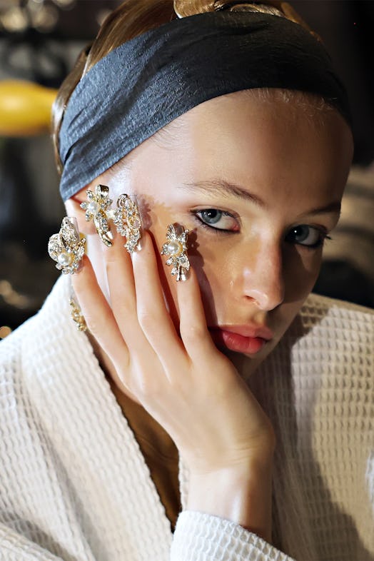 Maximalist “junk nails” at Luar Spring/Summer 2024 at New York Fashion Week in September 2023.