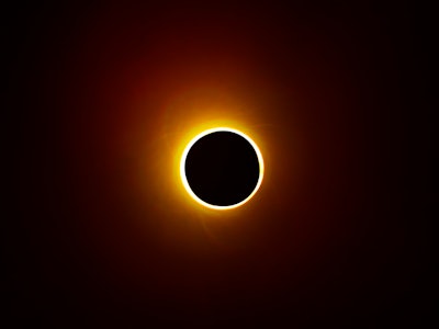 CHIAYI, TAIWAN - 2020/06/21: Annular solar eclipse seen from Chiayi in southern Taiwan on June 21th,...