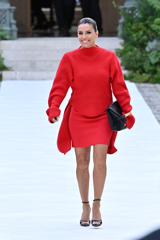 Eva Longoria attends the Victoria Beckham Womenswear Spring/Summer 2024 show as part of Paris Fashio...