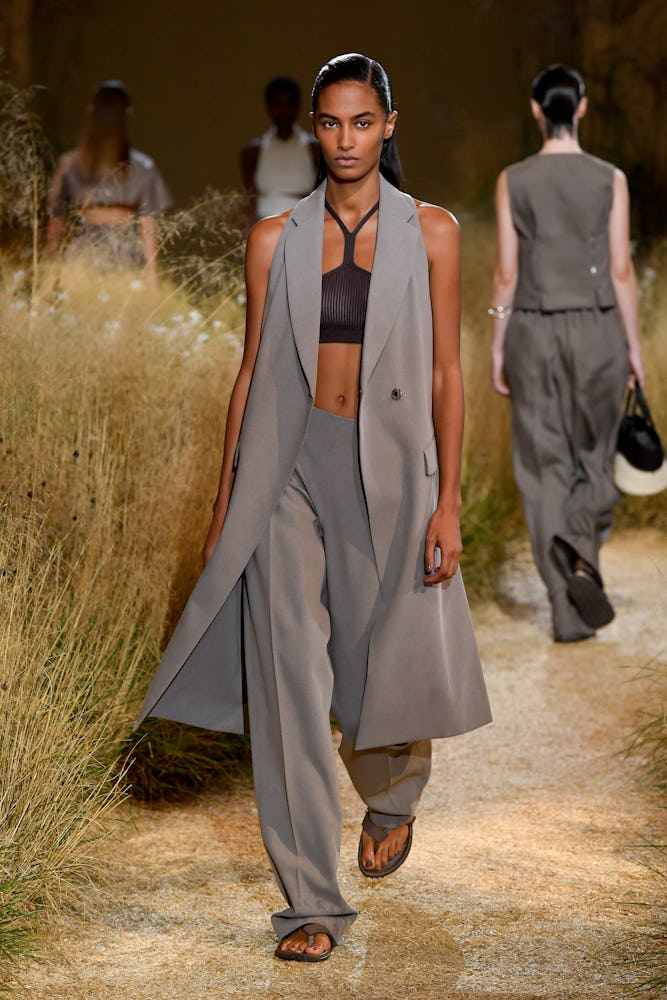 Model on the runway at Hermès Ready To Wear Spring 2024