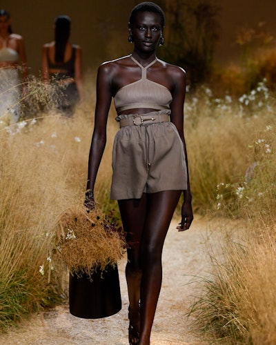 Model on the runway at Hermès Ready To Wear Spring 2024 