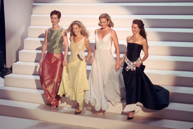 Cynthia Nixon, Sarah Jessica Parker, Kim Cattrall, and Kristin Davis of 'Sex in the City' at the 199...