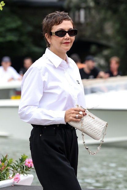 Maggie Gyllenhaal pixie cut Venice Film Festival 2023