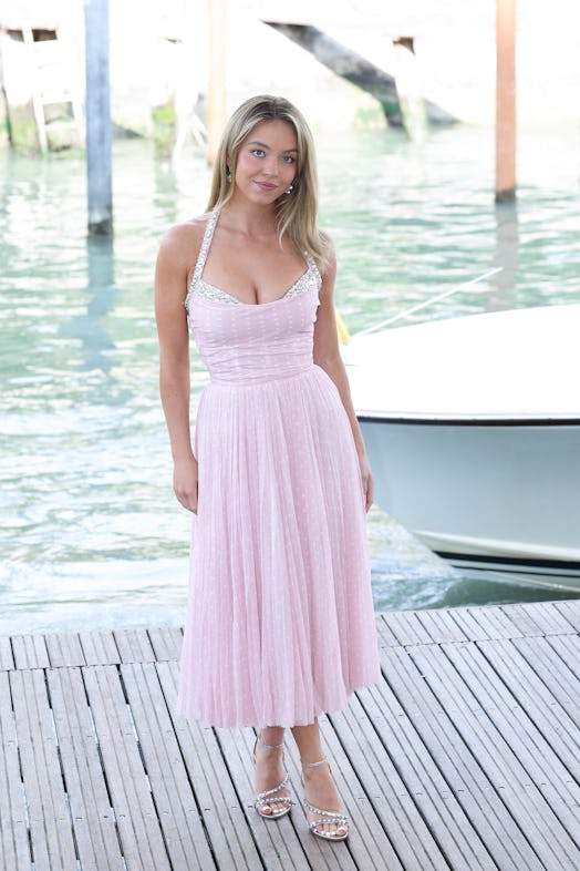 Sydney Sweeney is seen arriving at the 80th Venice International Film Festival 2023 on September 03,...