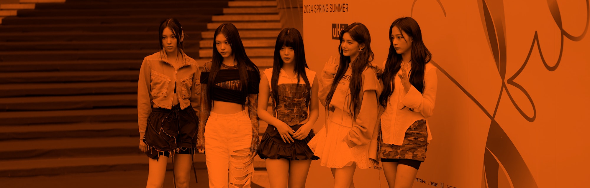 SEOUL, SOUTH KOREA - SEPTEMBER 05:  (L-R) Hyein, Haerin, Hanni, Danielle and Minji of girl group New...