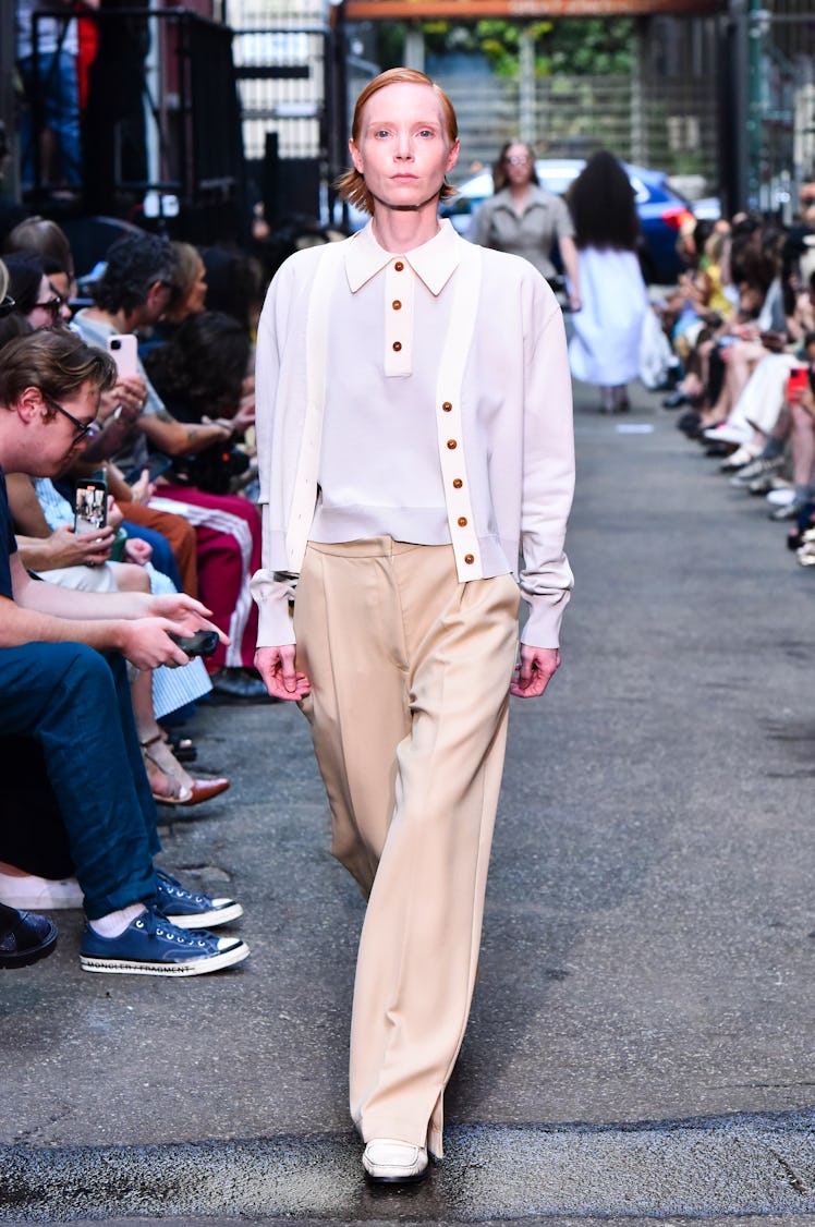 A model on the runway at the Rachel Comey Spring 2024 Ready To Wear Fashion Show at Great Jones Alle...