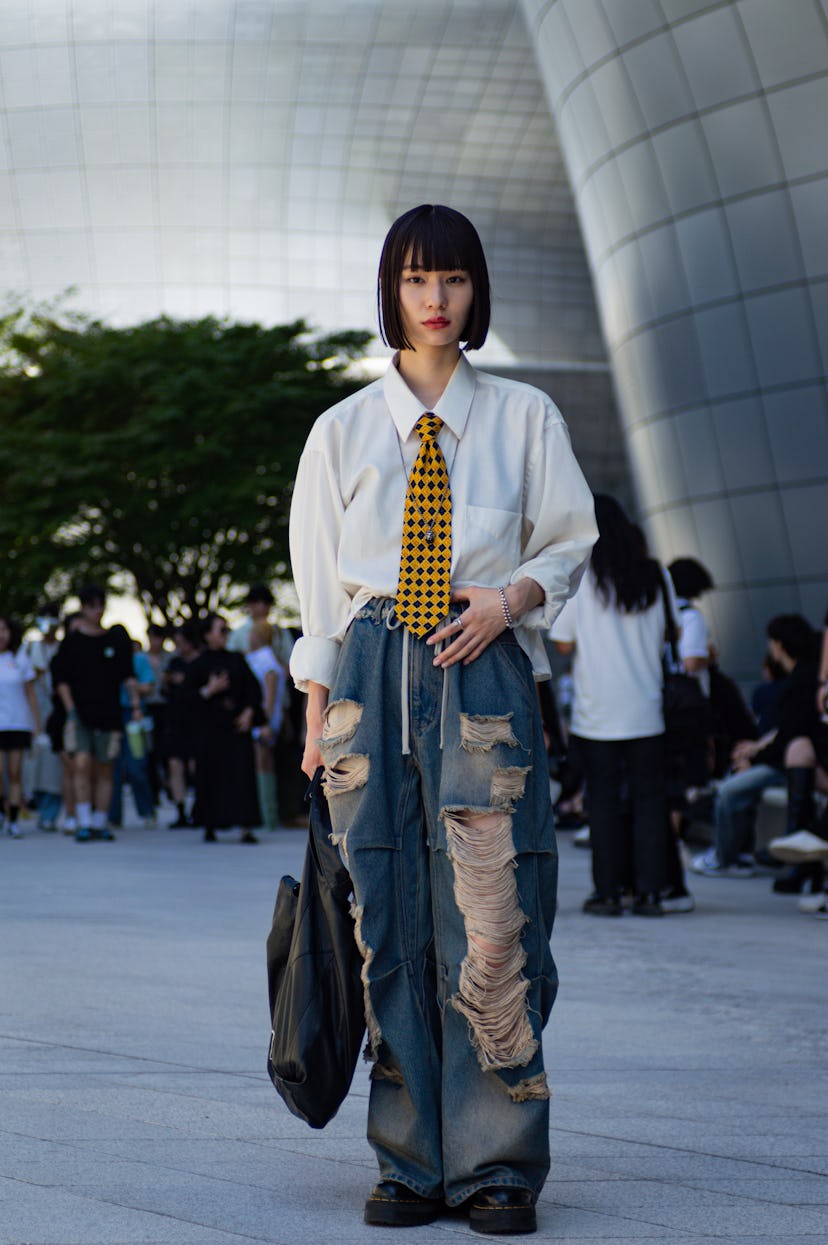 SEOUL, SOUTH KOREA - SEPTEMBER 07: Haruka at Seoul Fashion Week S/S 2024 on September 07, 2023 in Se...