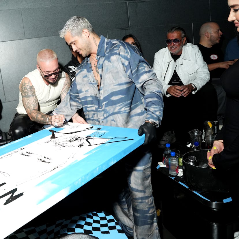 NEW YORK, NEW YORK - SEPTEMBER 06: J Balvin and Mr.Dripping attend the NYLON Presents NYLON Nights A...