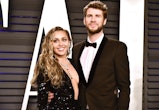 BEVERLY HILLS, CALIFORNIA - FEBRUARY 24: Liam Hemsworth and Miley Cyrus attend the 2019 Vanity Fair ...