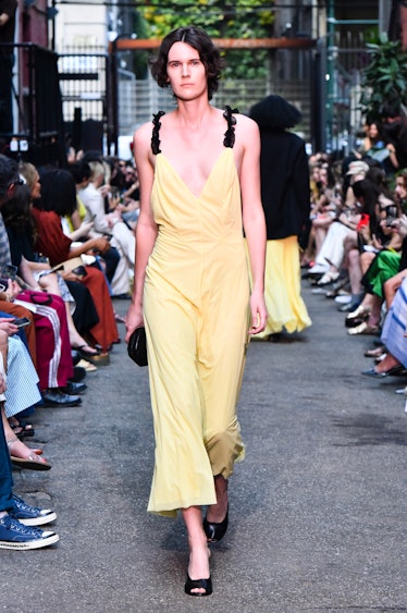 A model on the runway at the Rachel Comey Spring 2024 Ready To Wear Fashion Show at Great Jones Alle...
