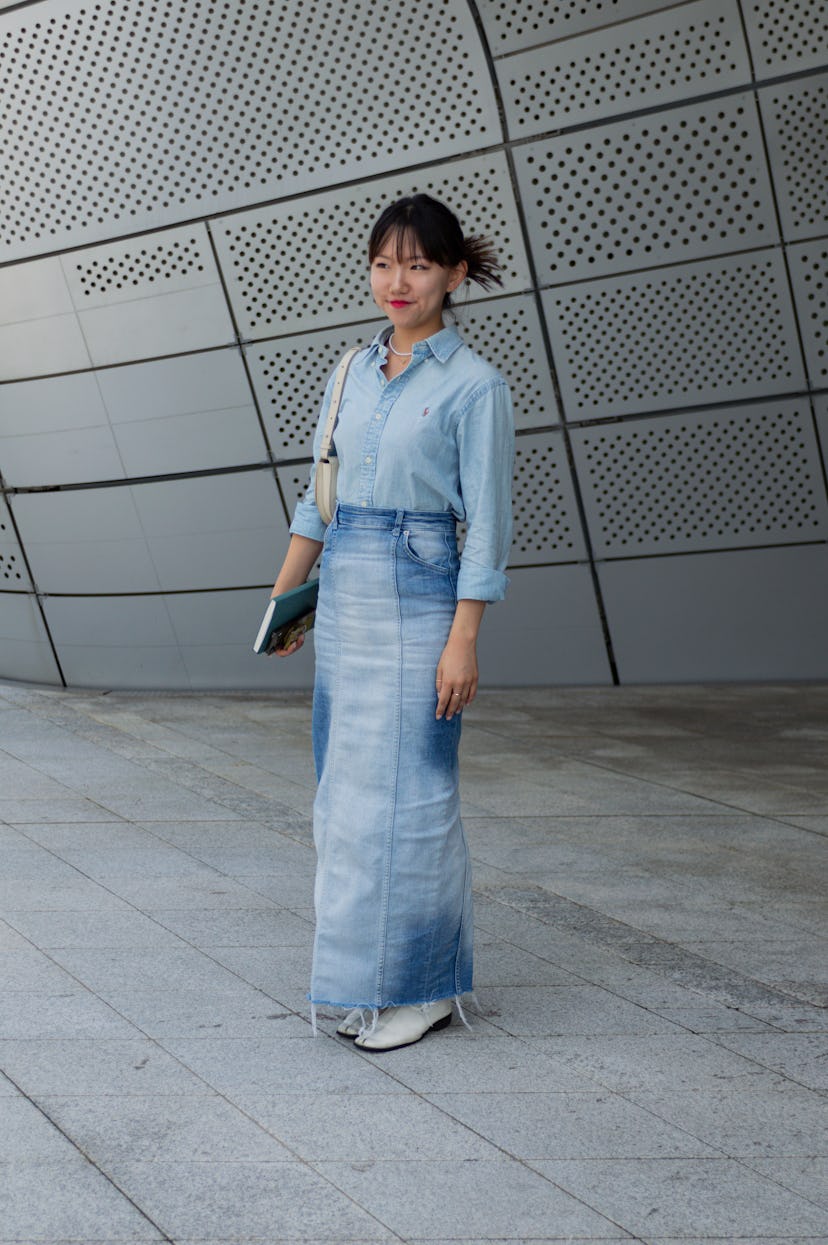 SEOUL, SOUTH KOREA - SEPTEMBER 06: Kim ji hyo at Seoul Fashion Week S/S 2024 on September 06, 2023 i...