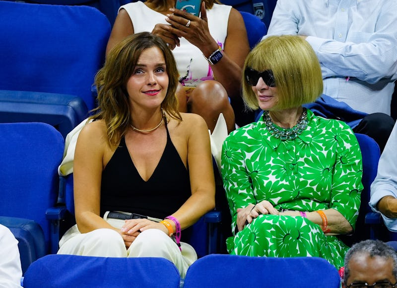 Emma Watson and Anna Wintour are seen at the 2023 US Open Tennis Championships on September 05, 2023...