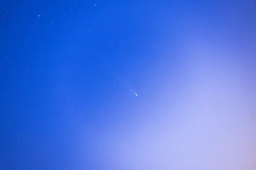 Comet C/2023 P1 (Nishimura) is seen in L'Aquila, Italy, on september 8th, 2023. Discovered in August...