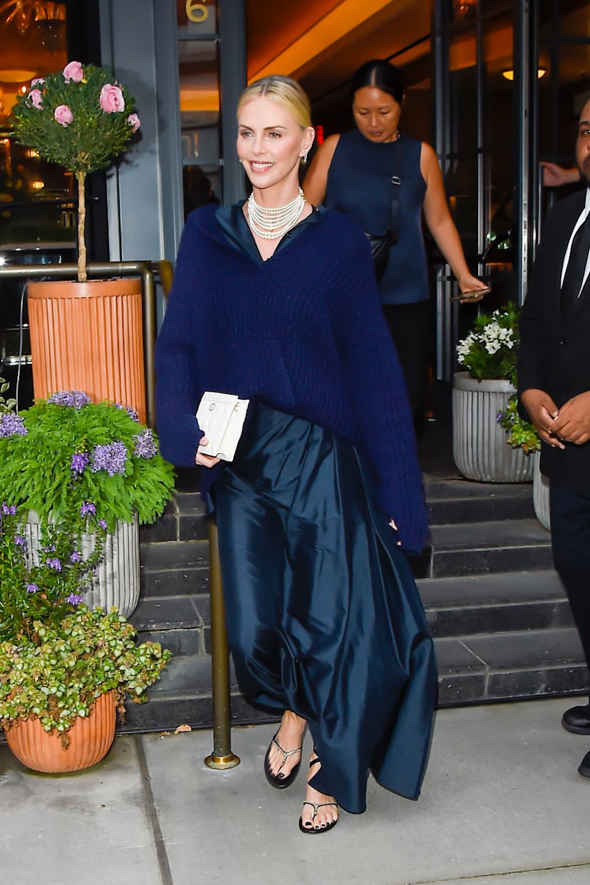 Charlize Theron is seen walking in soho on September 07, 2023 in New York City.