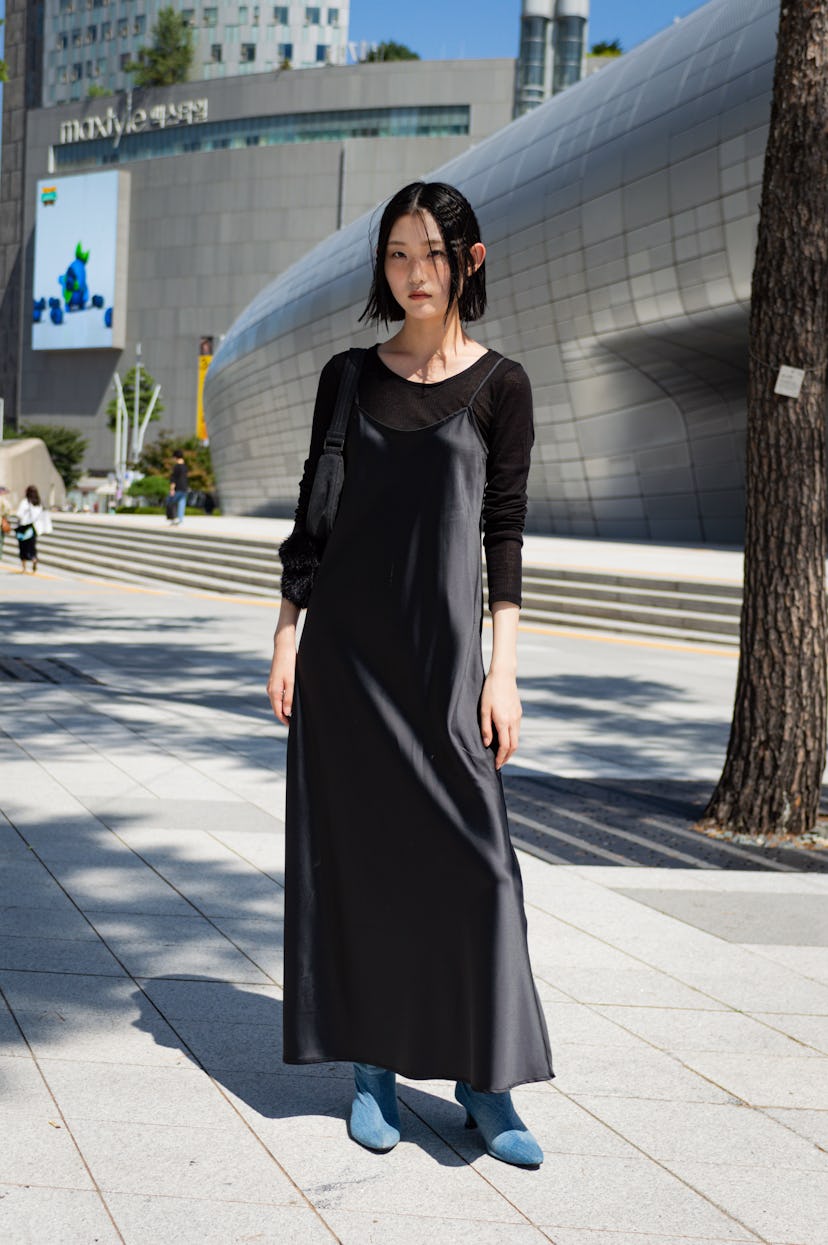 SEOUL, SOUTH KOREA - SEPTEMBER 08: Model Hwang Chae Yoon at Seoul Fashion Week S/S 2024 on September...