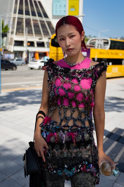 SEOUL, SOUTH KOREA - SEPTEMBER 08: Yu Orimi at Seoul Fashion Week S/S 2024 on September 08, 2023 in ...