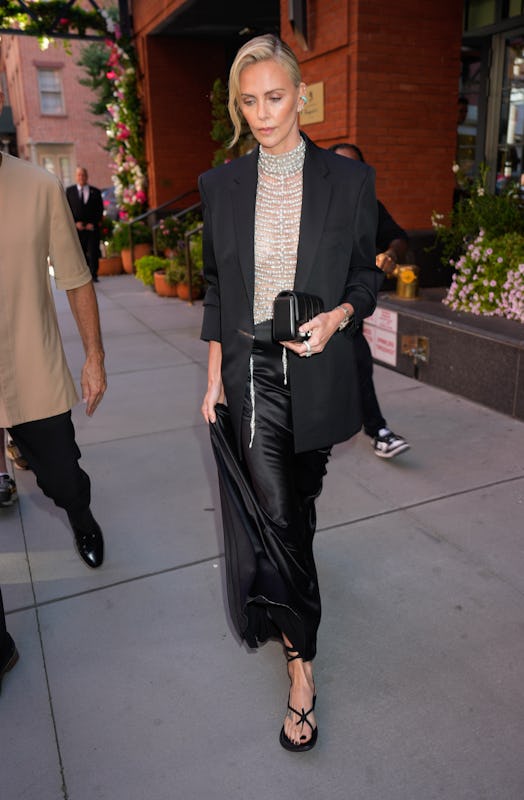 NEW YORK, NEW YORK - SEPTEMBER 06: Charlize Theron is seen on September 06, 2023 in New York City. (...