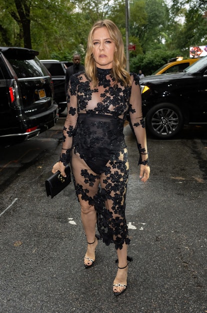 Alicia Silverstone is seen arriving to the Christian Siriano SS24 Fashion Show during New York Fashi...
