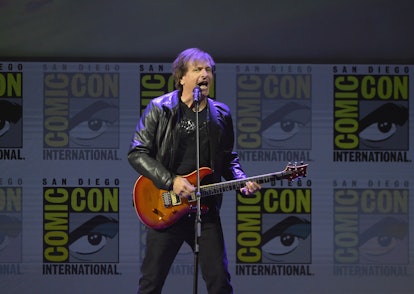 SAN DIEGO, CA - JULY 20:  Stan Bush performs onstage at the "Bumblebee" panel during  Comic-Con Inte...