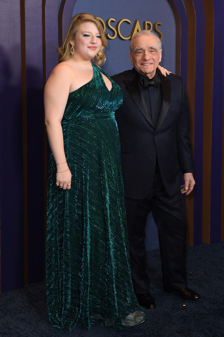 US film director Martin Scorsese (R) and daughter US actress Francesca Scorsese 