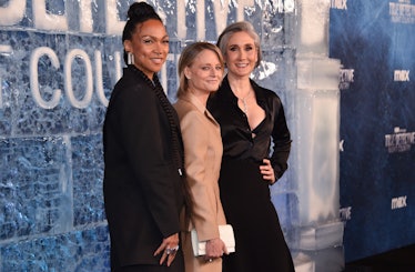 US actress Jodie Foster (C), pro-boxer and actress Kali Reis (L) and showrunner Issa Lopez (R) atten...