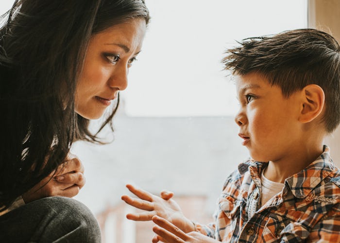 Little boy counts on his fingers while his mom looks on, in a story answering the question, is it no...