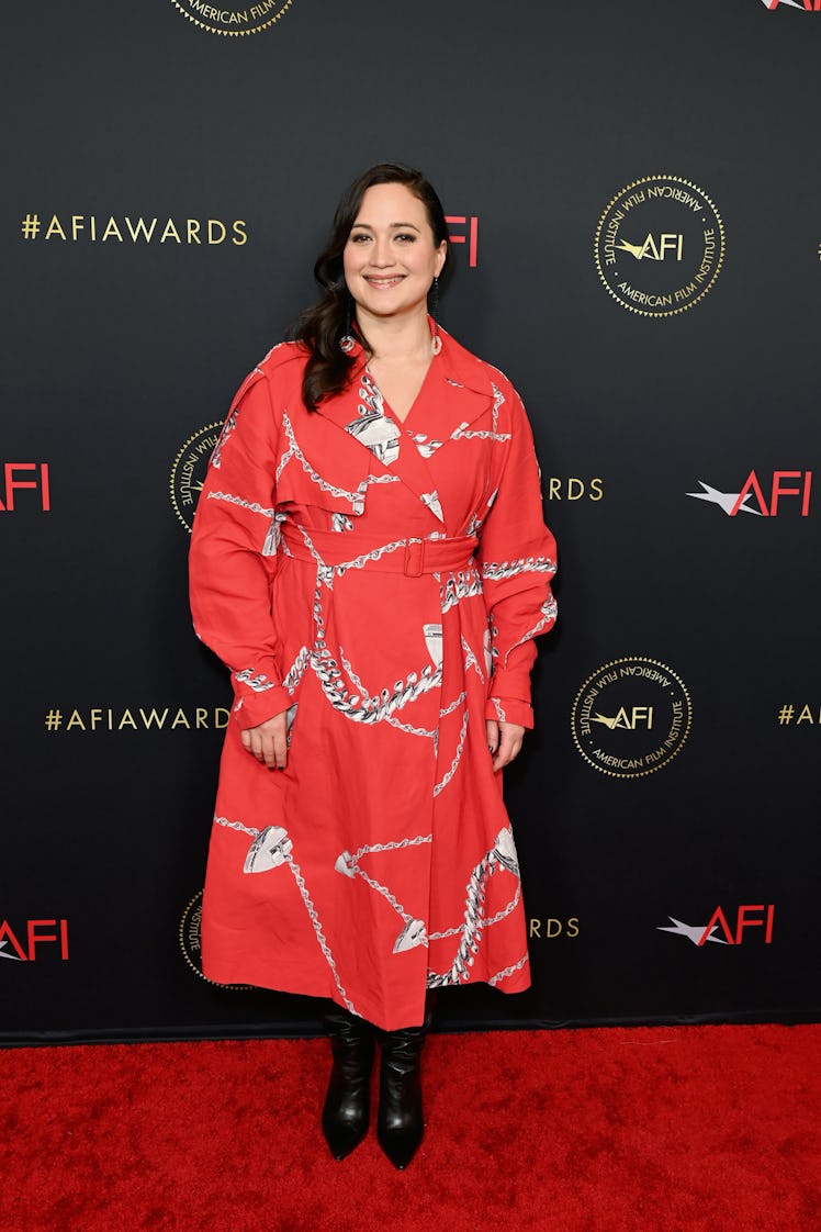 Lily Gladstone attends the AFI Awards Luncheon at Four Seasons Hotel Los Angeles at Beverly Hills on...