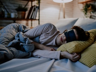 Eye Mask Protecting Female With Sensitive Sleep Pattern From Excess Light