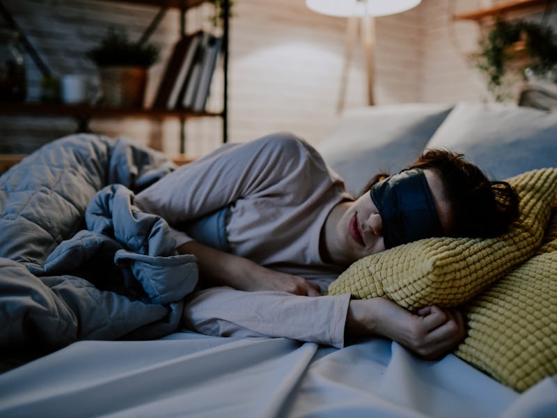 Eye Mask Protecting Female With Sensitive Sleep Pattern From Excess Light