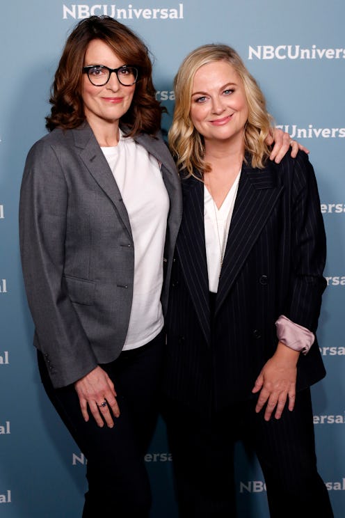 Tina Fey and Amy Poehler still watch 'SNL' together (at the 2019 NBCUniversal Upfront in NYC). (Phot...
