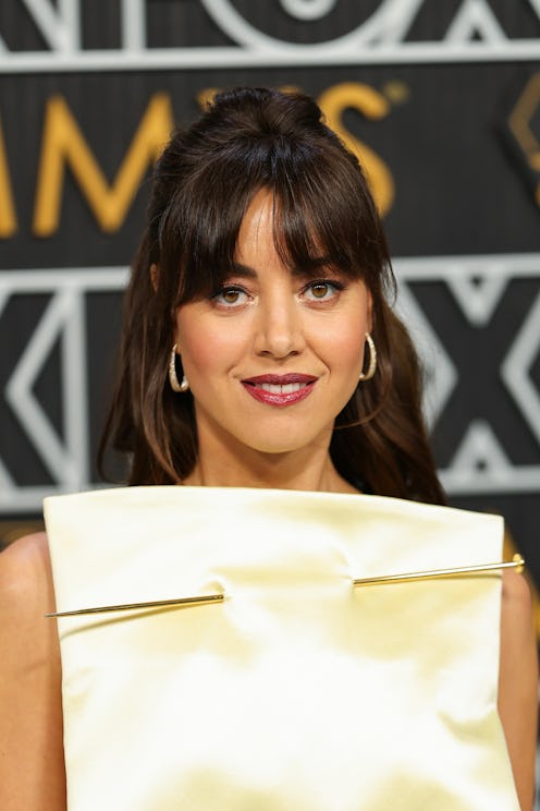 LOS ANGELES, CALIFORNIA - JANUARY 15: Aubrey Plaza attends the 75th Primetime Emmy Awards at Peacock...