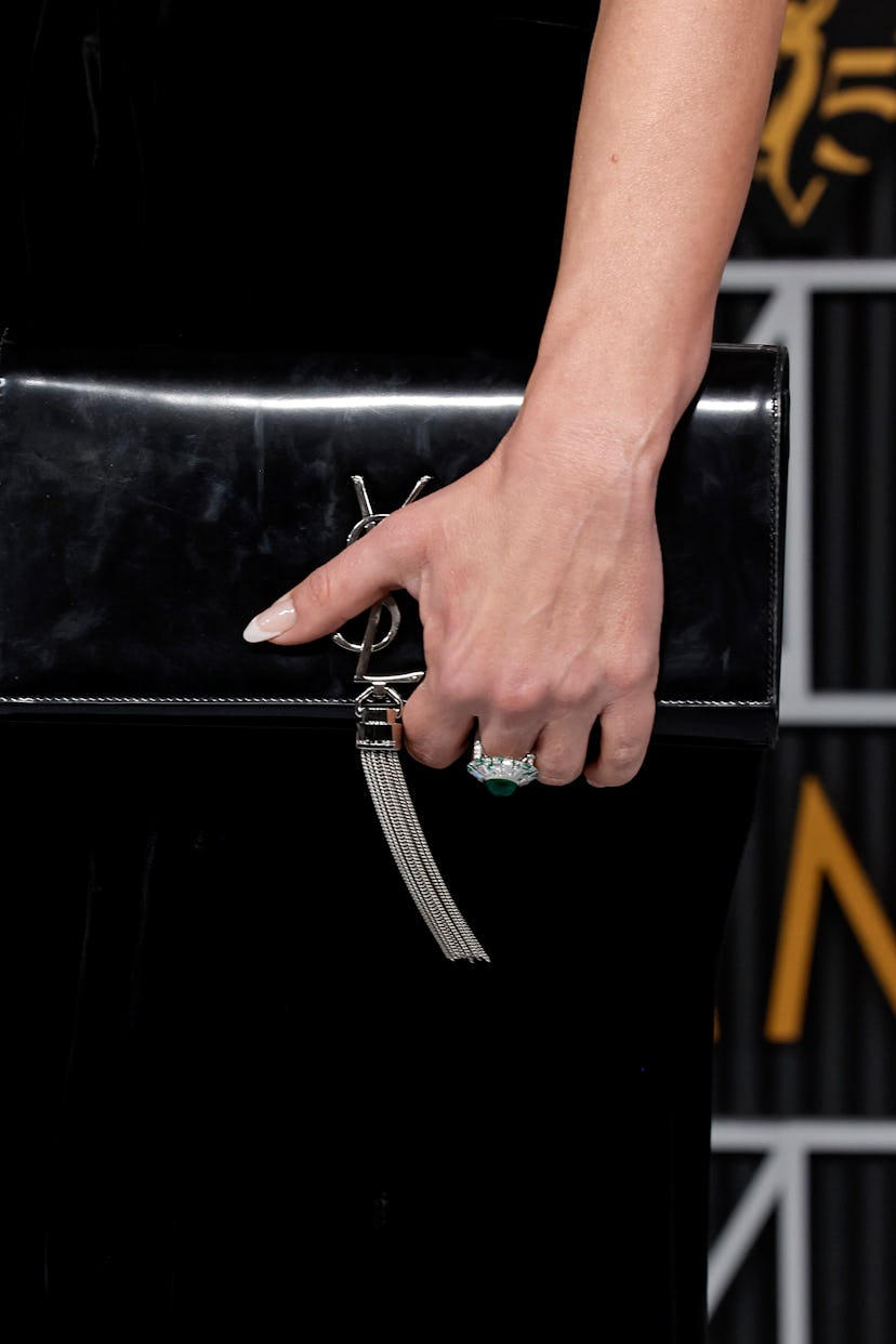 Christina Ricci wore vanilla French tip nails at the 2024 Emmy Awards.