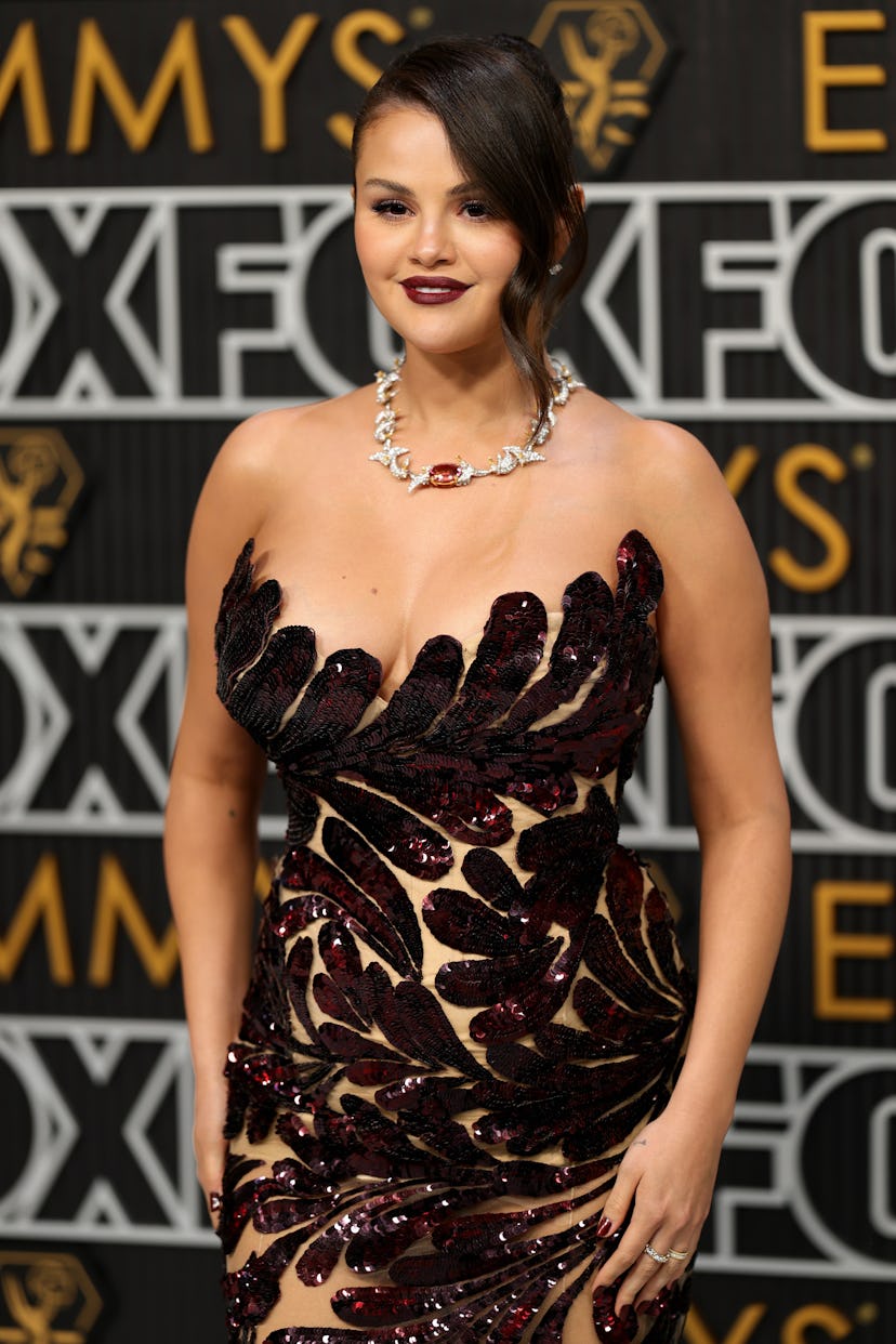 Selena Gomez attends the 75th Primetime Emmy Awards. 